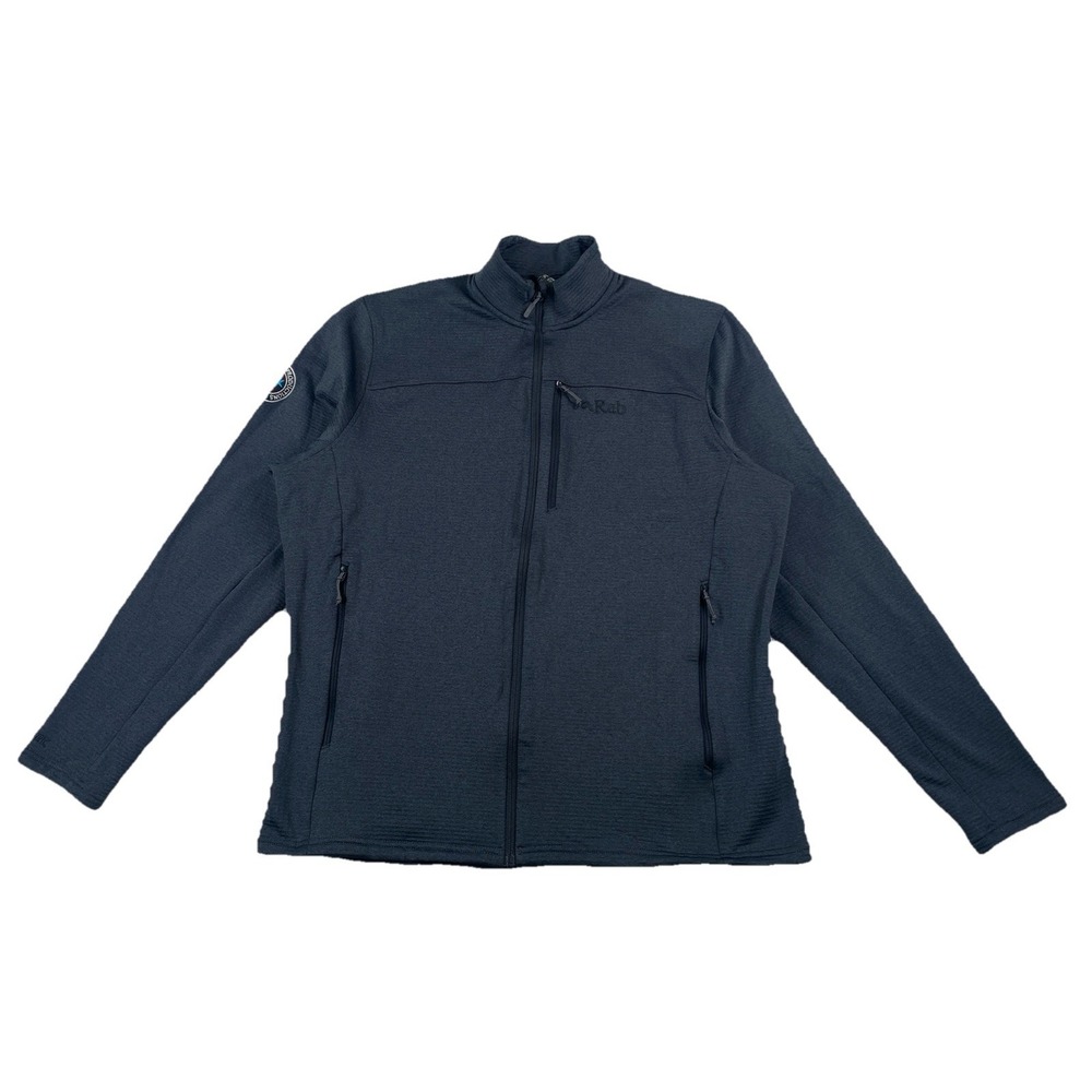 Rab GravitonJacket Fleece Full Zip Blue Gray Men's XL (Corp‎ Logo)